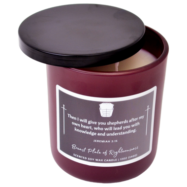 Burgundy Bible Verse Christian Candle