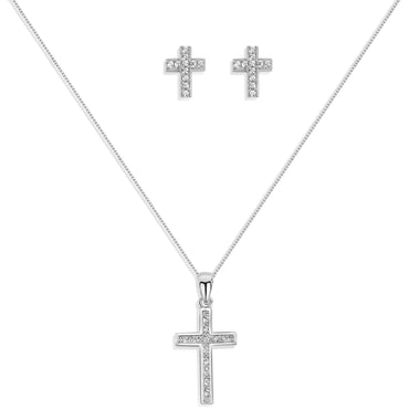 Beauty for Ashes Cross Necklace and Earring Set