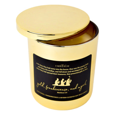 Frankincense and Myrrh Scented Soy Wax Candle Matthew 2:11
