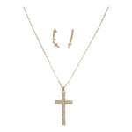 Glory & Grace Gold Plated Sterling Silver Cross Jewelry Set