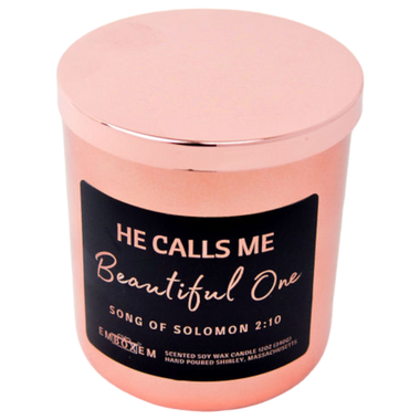 Rose Gold Christian Candle