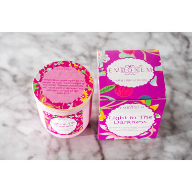 Pink Light In The Darkness Candle