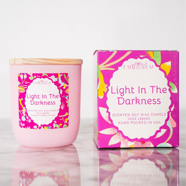 Pink Light In the Darkness Candle
