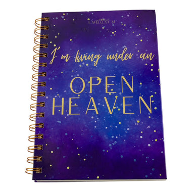 Christian notebook I'm living under an open heaven