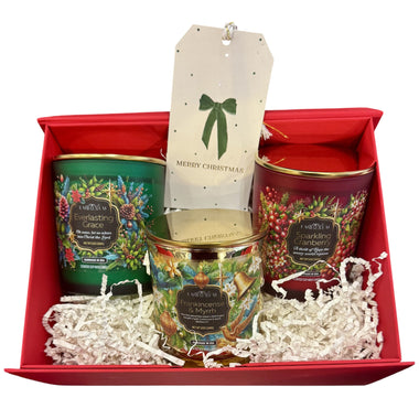 Christmas Candle Gift Box – Set of 3 (Ready to Gift)