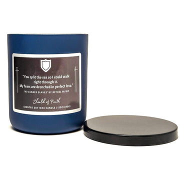Navy Candle Shield of Faith