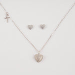 So Loved Sterling Silver Necklace and Earring Set – Inspired by John 3:16