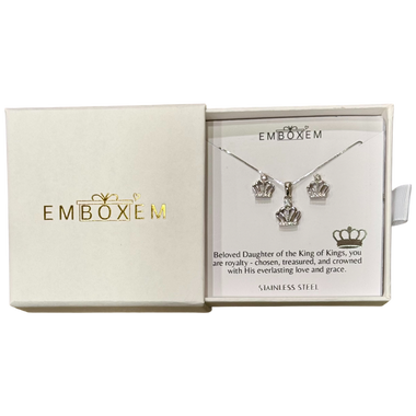 Daughter of the King Crown Sterling Silver Jewelry Set